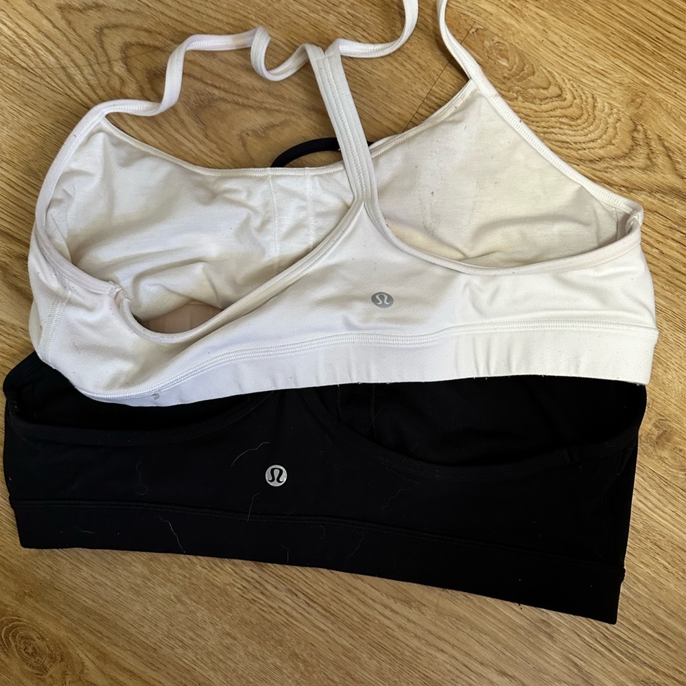 Lululemon Women's Black and White Sports Bras - Picture 2 of 4